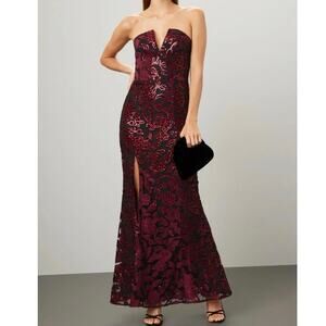 Dress The Population Fernanda Gown sequined strapless maxi dress XL